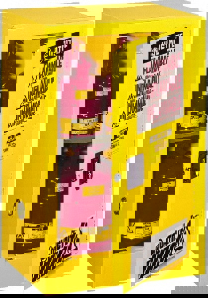 Space Saver Cabinet: Manual Closing, 1 Shelf, Yellow